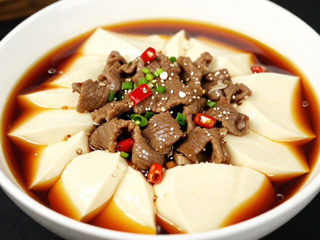 少钠酱油豆花牛肉的制作细节
