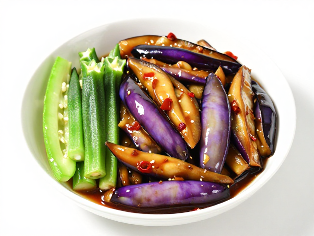 鱼香茄子与丝瓜秋葵的食材处理逻辑