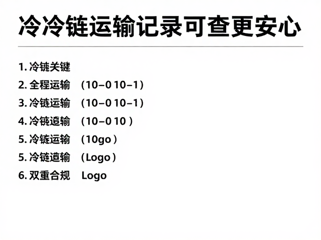 冷链物流：全程温控与数据追溯的双重保险