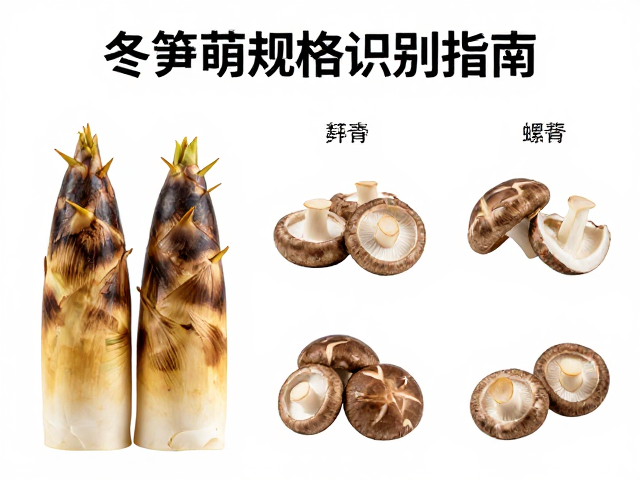 冬笋与香菇的核心规格识别指南
