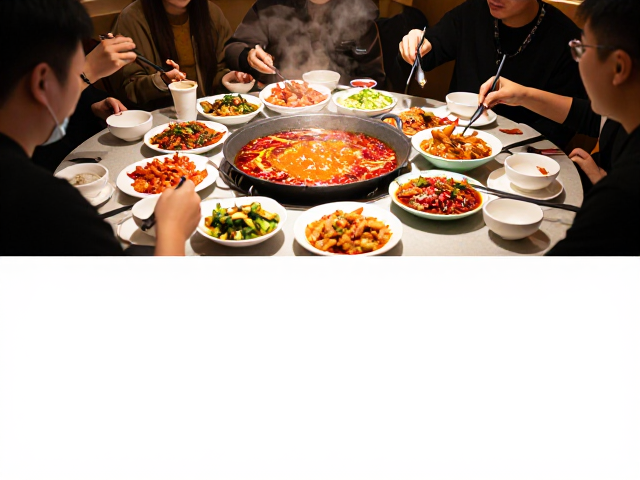 高效服务渝火锅，中端酸辣川菜，上班族多人聚餐推荐