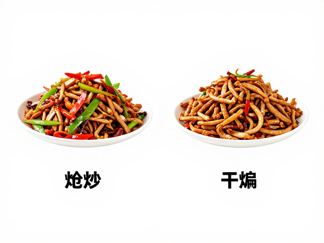 炝炒与干煸的区别，内江风味肉丝制作，刀工切配全解析