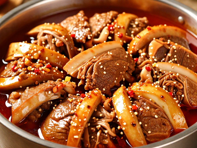 蒸制后的融合：红油与佐料的二次升华
