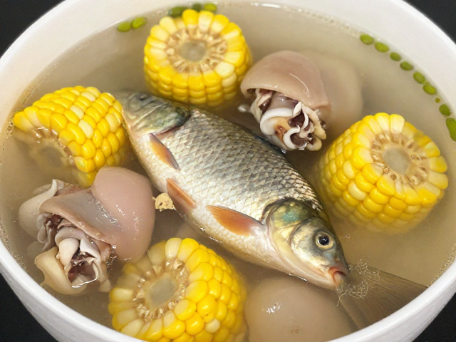 鲫鱼玉米猪蹄汤，巧用泡豇豆提鲜，家常味食材让汤底浓郁不腻