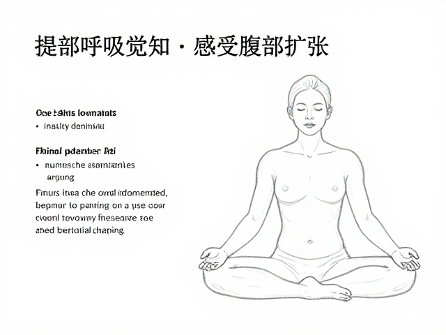 提升呼吸觉知，感受腹部扩张，建立缓慢稳定节奏