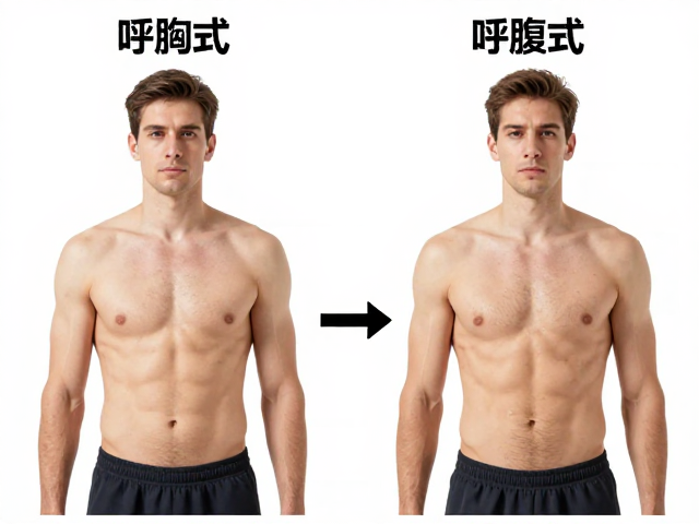 私教基础评估，如何通过胸式呼吸与腹式呼吸降低呼吸幅度