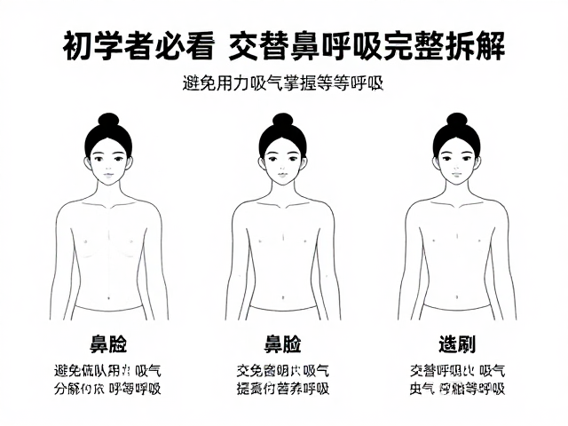 初学者必看，交替鼻孔呼吸完整拆解，避免用力吸气掌握等长呼吸