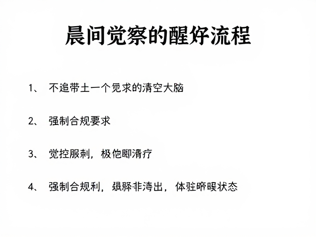 建立可执行的晨间觉察流程