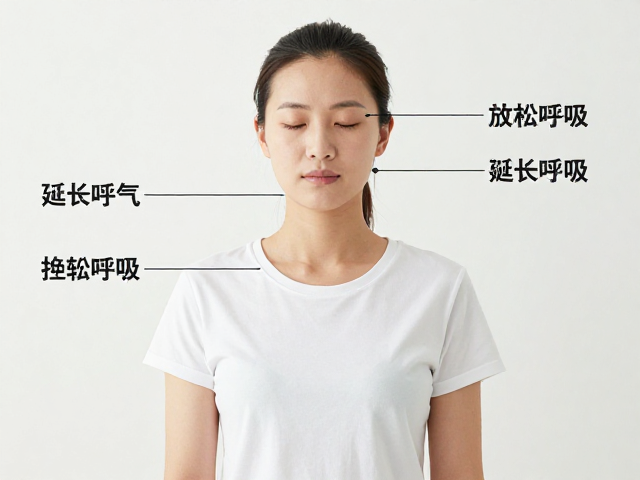 胸式呼吸教学要点，先放松身体，延长呼气时间，观察自然呼吸