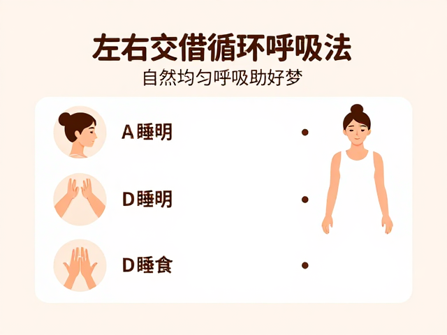 睡前放松指南，左右交替循环呼吸法，自然均匀呼吸助好梦
