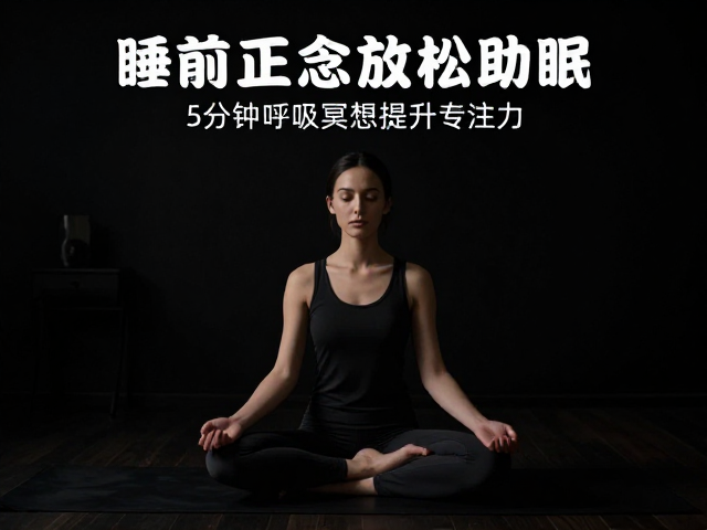 告别失眠！睡前正念放松助眠，5分钟呼吸冥想提升专注力
