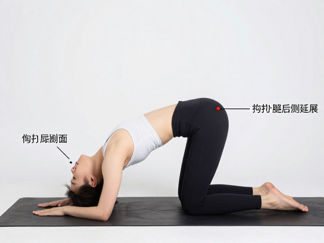 前屈备课要点，拒绝强行弓背，微屈膝保小腿后侧延展