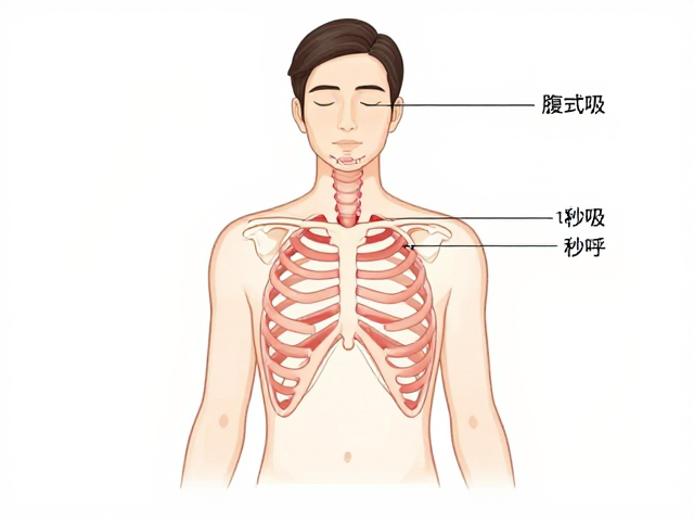 腹式呼吸胸腔代偿纠正，站立式四秒吸六秒呼，新手秒会