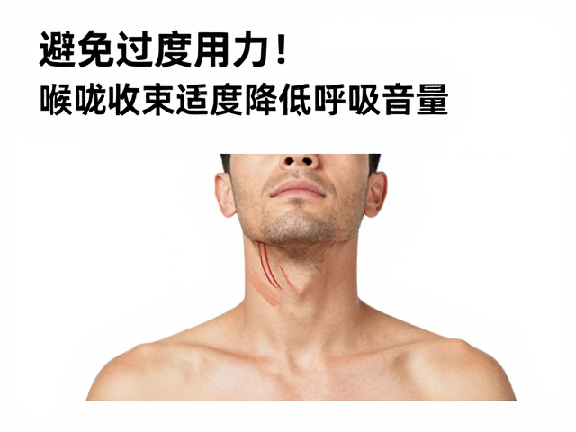 避免过度用力！喉咙收束适度才能降低呼吸音量