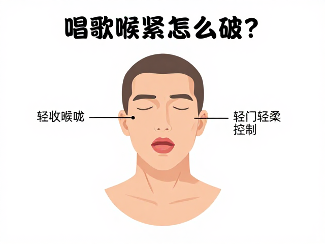 实践轻收喉咙后侧的体感训练