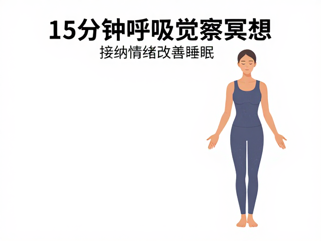 睡前正念助眠，15分钟呼吸觉察冥想，接纳情绪改善睡眠