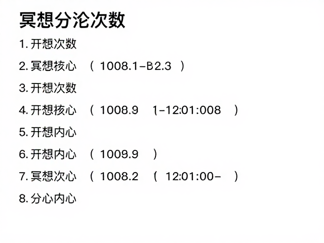 冥想记录法，记录分心次数，用无评判观察重塑内心平静