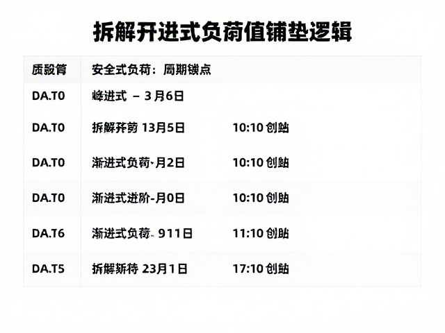 峰值铺垫:渐进式负荷与周期化进阶