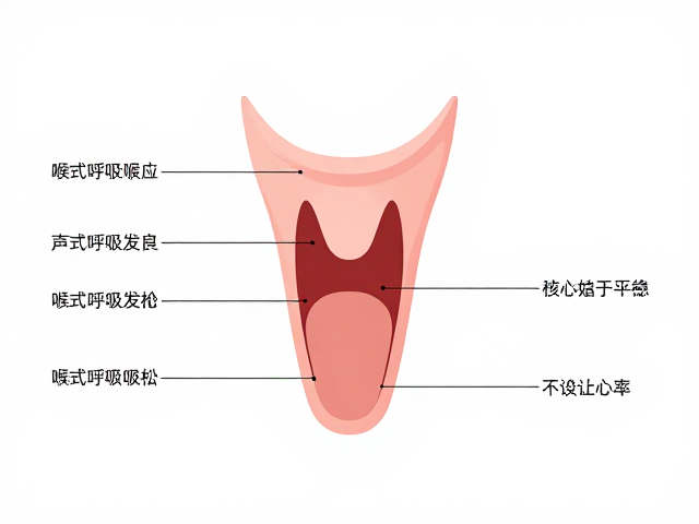 喉式呼吸技巧，保持声音从喉咙深处发出，不憋气让心率趋于平稳