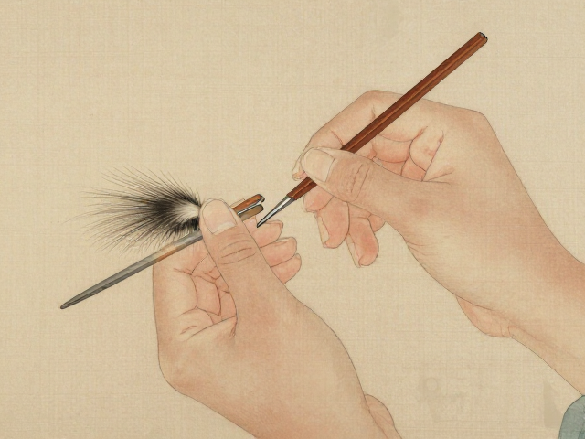 鬅毛针法的立体层次与动物神态塑造