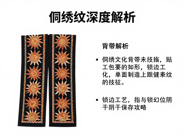侗绣背带服饰深度解析，太阳纹贴布绣技法，锁边工艺与阴干保存全攻略