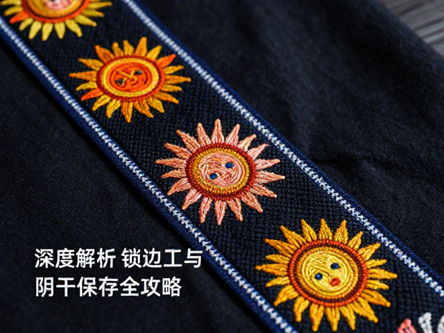 太阳纹贴布绣技法的操作细节与视觉呈现