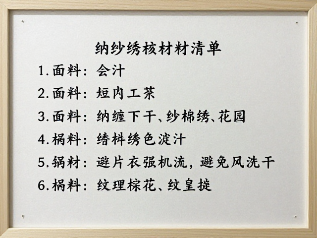 纳纱绣材料清单，丝线保养与避免机洗揉搓的挂画护理解法
