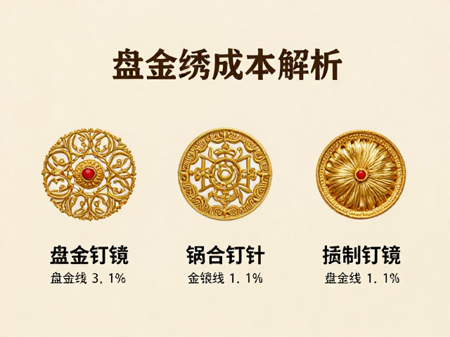 盘金绣成本解析，金银线与钉针技艺，打造高端非遗文创