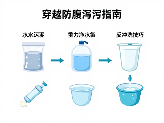 长线穿越防腹泻指南,水源沉淀、重力净水袋与滤芯反冲洗技巧