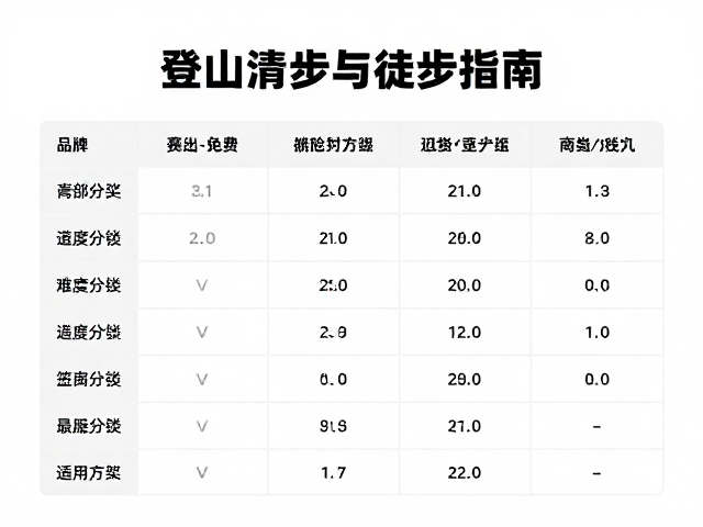 难度分级:从休闲步道到硬核挑战