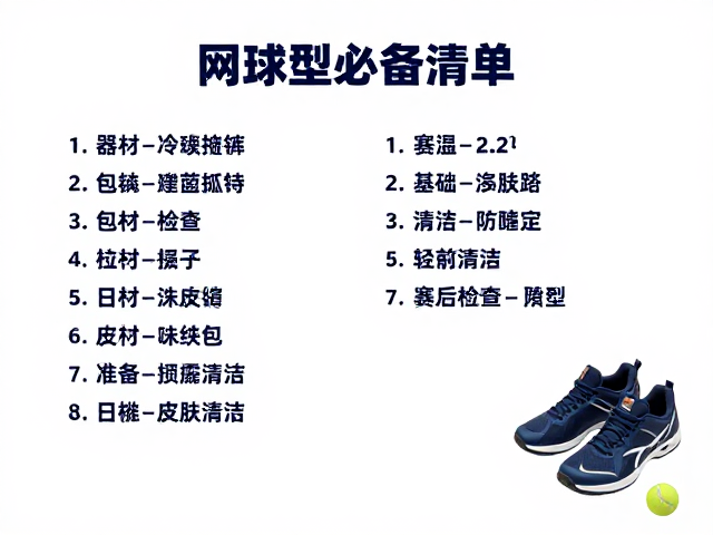 比赛型选手必看，网球器材与护具清单，附皮肤清洁与赛后检查