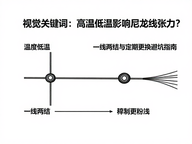 高温低温影响尼龙线张力？一线两结与定期更换避坑指南