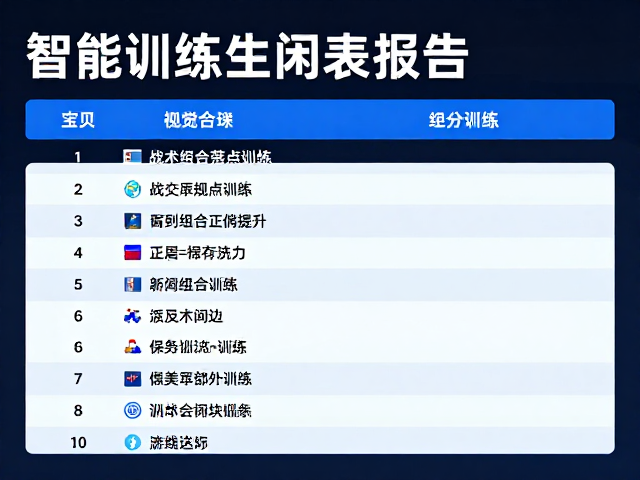 智能训练报告生成，通过战术组合落点训练提升正反手控制力