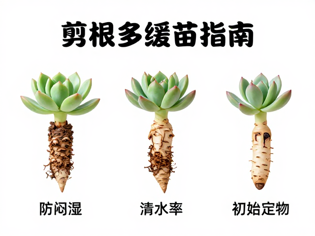 剪根多肉缓苗指南，防闷湿与浇水频率的标准参考