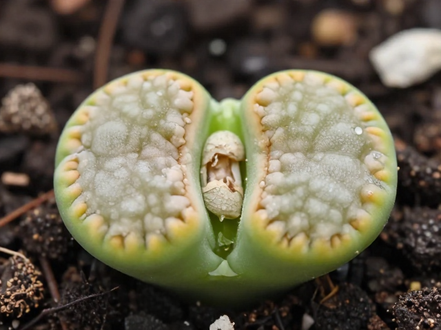 生石花新叶徒长怎么办？夏季遮阴通风，脱皮期少水保根活