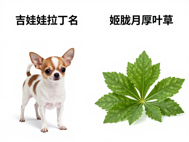 同名异物大坑！查询吉娃娃拉丁名，辨吉娃娃与姬胧月厚叶草属差异