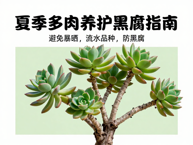 夏季多肉养护，老桩避免暴晒，耐浇水品种防黑腐指南