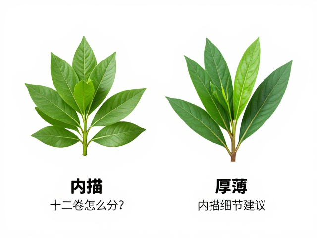 内扣型与厚薄型叶片的形态细节辨析