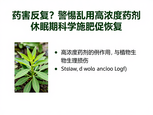 药害反复？警惕乱用高浓度药剂，休眠期科学施肥促恢复