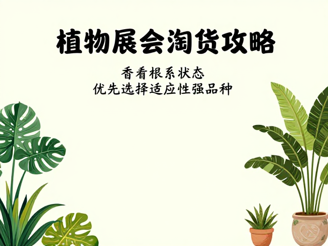 植物展会淘货攻略，查看根系状态，优先选择适应性强品种