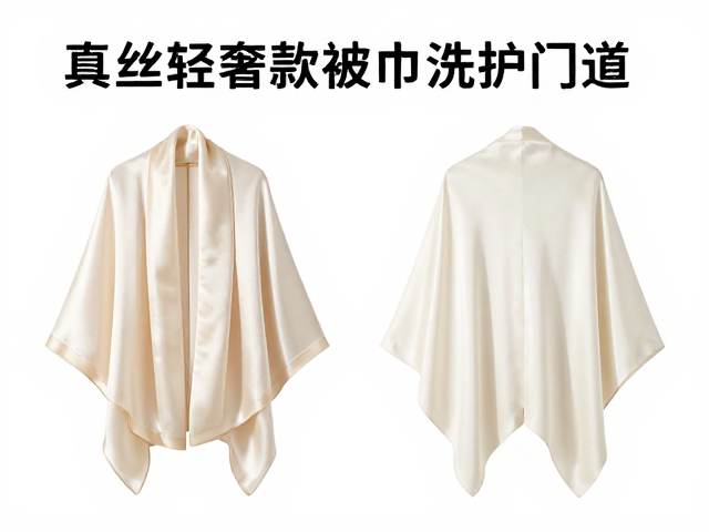 真丝轻奢款披肩的洗护门道