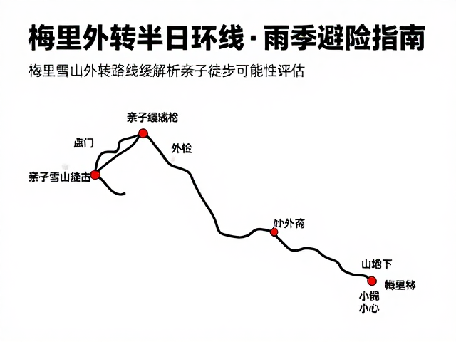 梅里外转半日环线,亲子轻装徒步与雨季避险指南