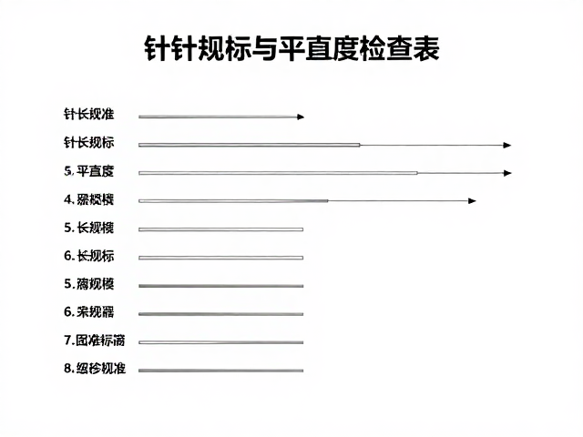 针长规格与平直度检测标准
