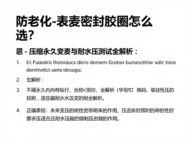 防老化表壳密封胶圈怎么选？压缩永久变形与耐水压测试全解析