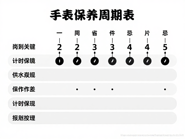 手表保养周期表，防水等级识别与计时按钮水下操作禁忌