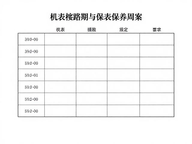 保养周期的科学设定与执行