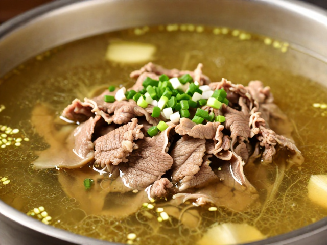 汤底熬制与滑肉技法
