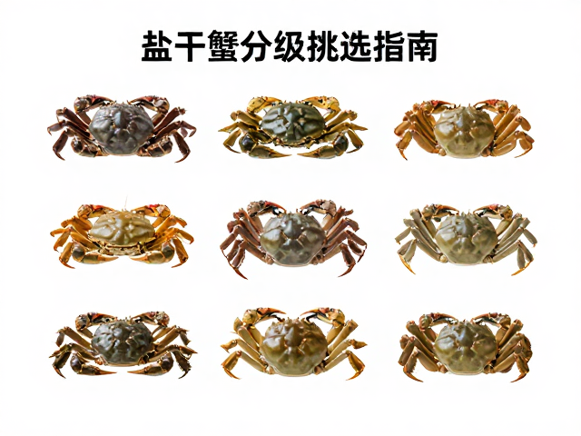 盐干蟹的形态与色泽甄别