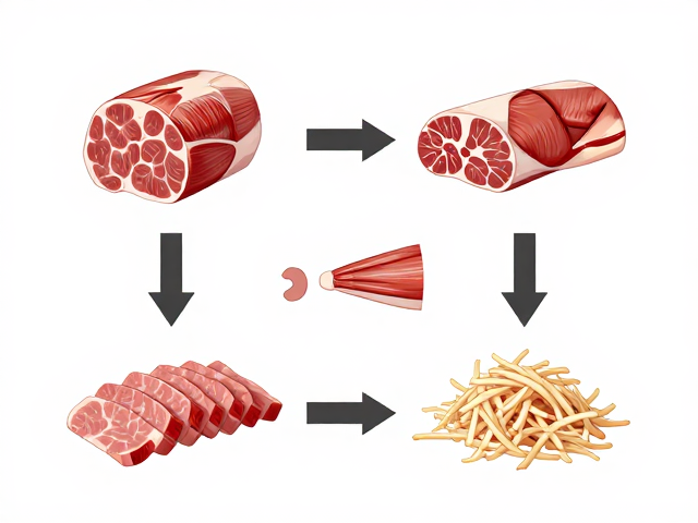 纹理解析：肌肉结构与切割方向