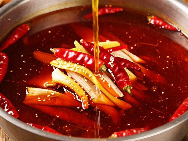 秘制红油炼制：泡椒入油激发复合香气